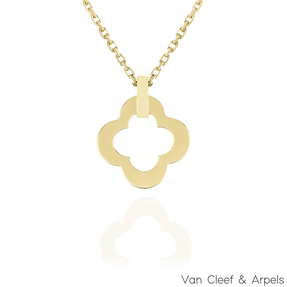 Van Cleef & Arpels Yellow Gold Byzantine Alhambra Pendant VCARD38900 Van Cleef & Arpels Yellow Gold Byzantine Alhambra Pendant VCARD38900